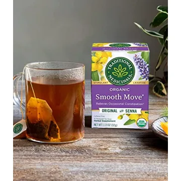 Traditional Medicine Smooth Move Laxative Tea 16 Count Tea Bags Pack of 2