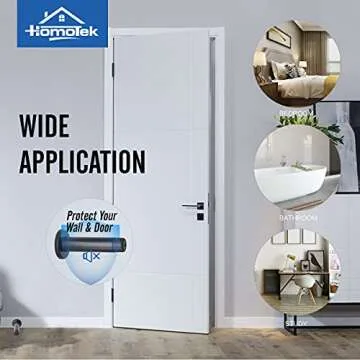HOMOTEK Heavy Duty Solid Rigid Door Stops that Dampens Sound