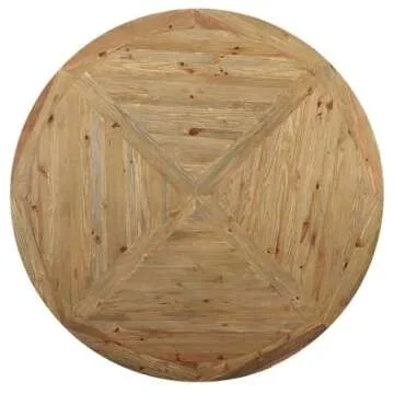 Rustic Dining Table - 71" Round Kitchen Table - Durable Wood