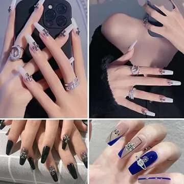 72 Pcs Cross Vintage Nail Art Charms for Women