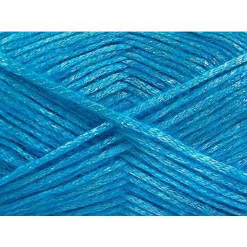 Glam Universe Metallic Shine Fuzzy Wool Nylon Blend Yarn 100 Grams, 250 Yards - Turquoise