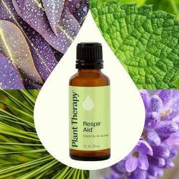 Plant Therapy Respir Aid Essential Oil Blend 30 mL (1 oz) 100% Pure, Undiluted, Natural Aromatherapy, Therapeutic Grade