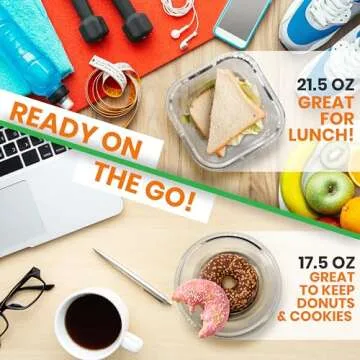 NutriChef 24pcs Glass Food Storage Containers, (12 Stackable Heavy Duty Meal Prep Containers w/ 12 Airtight Lids), Microwave, Freezer, & Dishwasher Safe for Food, Snacks, Fruit & More, (Red)