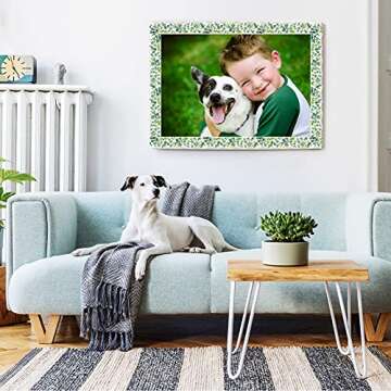 Eucalyptus Border Bulletin Board Classroom Boho Bulletin Wall Decor Trim Border Decor Wall Decals Border Tropical Leaves Greenery Wall Decoration (Vintage Style, 59ft)