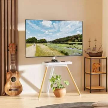 PUTORSEN Easel TV Stand for 42 43 to 65 Inch LED LCD OLED Screens, Portable Swivel Tripod TV Stand w...