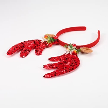 Twinfree 2 Pcs Christmas Antlers Headbands for Parties