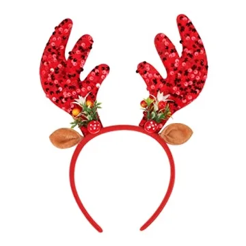 Twinfree 2 Pcs Christmas Antlers Headbands for Parties