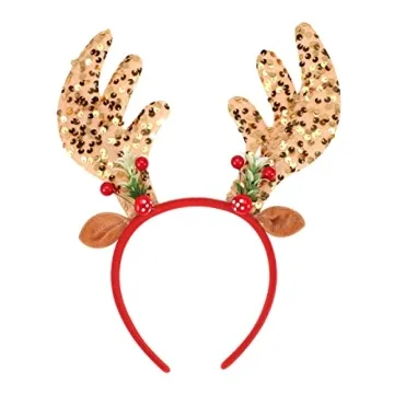 Twinfree 2 Pcs Christmas Antlers Headbands for Parties