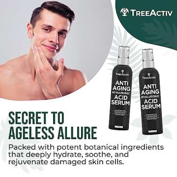 Anti-Aging Hyaluronic Acid Serum for Face 2 oz, Hydrating Wrinkle Repair Serum for Skin Care, Pure Hyaluronic Acid Face Serum for Women, Oil-Free Anti-Aging Serum for Advanced Skin Repair TreeActiv