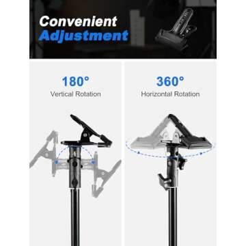 Selens Photography Reflector Clamp Holder Speedlite Hot Shoe Bracket for Light Stands