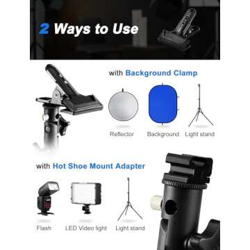 Buy Selens Reflector Clamp Holder with Speedlite Compatibility
