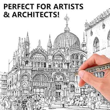 Shuttle Art 18-Pack Micro-line Pens - 11 Waterproof Archival Ink Colors in 0.3MM Felt Tip & 7 Blacks in 0.15-0.5MM For Journaling, Illustrating & Drawing