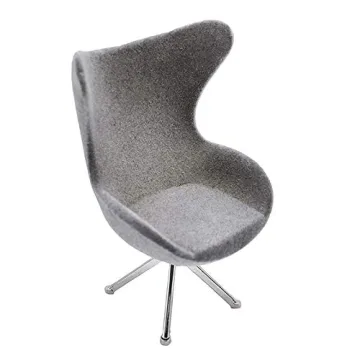 1:12 Scale Miniature Home Furniture Set Miniature Office Table and Chair Mini Simulation Desktop Computer with Mouse Keyboard Model