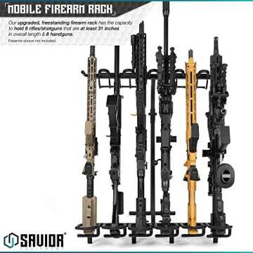 Savior Equipment Mobile Firearm Rack - Ultimate Gun Storage Solution