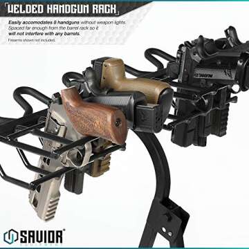 Durable Savior Equipment Mobile Firearm Rack for Gun Storage