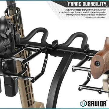 Durable Savior Equipment Mobile Firearm Rack for Gun Storage