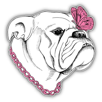 Durable JJH Inc Bulldog Vinyl Decal Sticker for Cars
