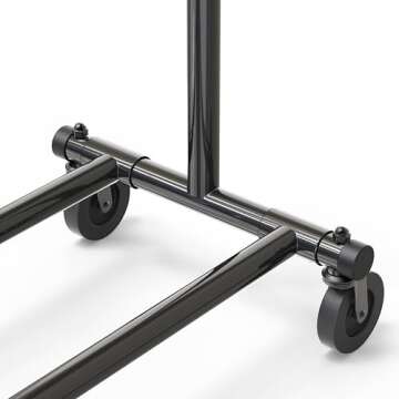 Heavy Duty Clothing Rack with Extendable Rods for Storage