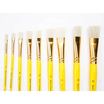 Jerry Q Art 18 Pcs Hog Bristle Brush Set for Painting