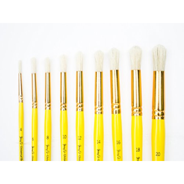 Jerry Q Art 18 Pcs Hog Bristle Brush Set for Painting