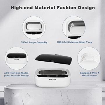 Ultrasonic Jewelry Cleaner 550ML Portable Sonic Tool