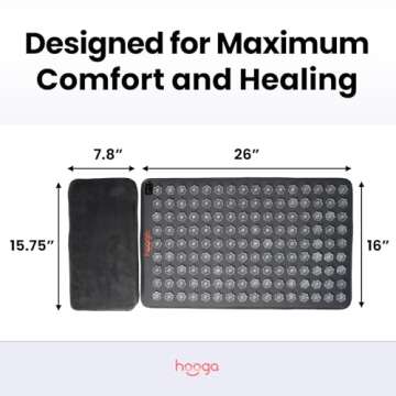 Red Light Therapy Acupressure Mat with Heat & 144 LEDs