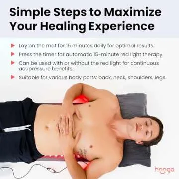 Red Light Therapy Acupressure Mat with Heat & 144 LEDs