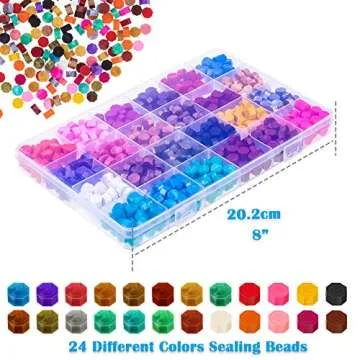 PAXCOO 624Pcs Wax Seal Beads Set for Crafting