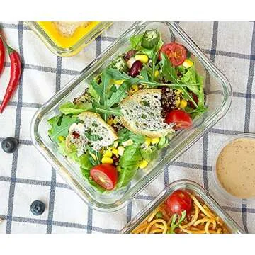 MCIRCO 10-Pack Glass Food Storage Containers Set