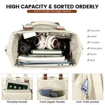 LOVEVOOK Mini Backpack for Women, Small Backpack Purse Cute Daypacks Stylish Bags for Shopping, Work, Dating, White-Brown