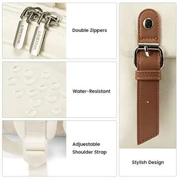 LOVEVOOK Mini Backpack for Women, Small Backpack Purse Cute Daypacks Stylish Bags for Shopping, Work, Dating, White-Brown