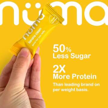 Numa Foods Banana Taffy Candy, Made with Real & Simple Ingredients: Low Sugar, High Protein, Low Calorie, All Natural & Gluten Free Banana Cream Taffy - 3 Bags with 10 Individually Wrapped Chews Each