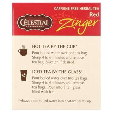 Celestial Seasonings Red Zinger Herbal Tea - Caffeine Free