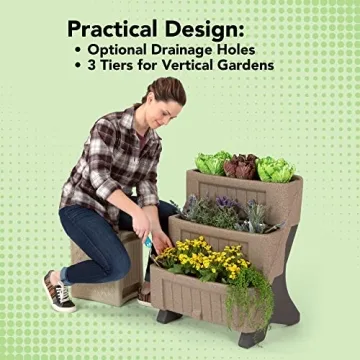 Simplay3 3-Level Multi Tiered Planter for Versatile Gardening