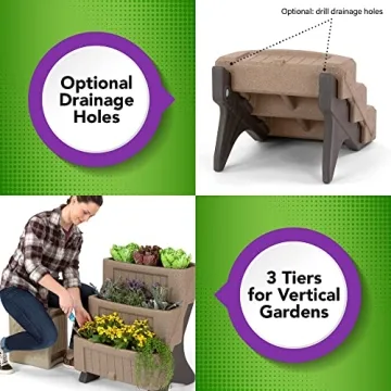Simplay3 3-Level Multi Tiered Planter for Versatile Gardening