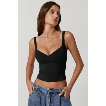 QINSEN Women's V Neck Tank Top - Stylish & Versatile Wear