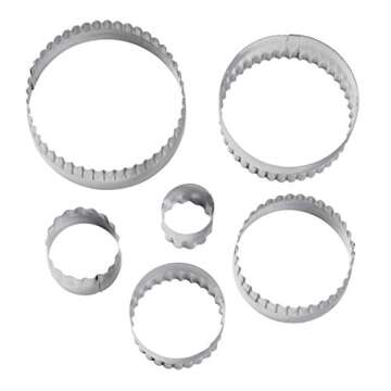 Wilton 6-Piece Nesting Fondant Double Sided Cut Out Cutters, Round