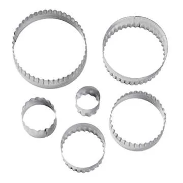 Wilton 6-Piece Nesting Fondant Double Sided Cut Out Cutters, Round