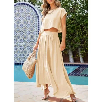 Dokotoo 2 Piece Summer Dress Sets for Women Comfort