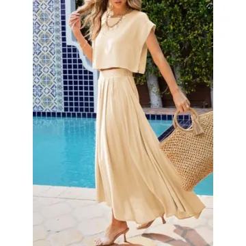 Dokotoo 2 Piece Summer Dress Sets for Women Comfort