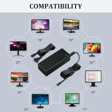 14V Power Cord for Samsung Monitor, SoulBay 14V 3A AC Adapter Charger for Samsung SyncMaster 15" 17" 18" 19" 20" 22" 23" 24" 27" Screen TFT LED LCD Monitor TV Notebook Power Supply