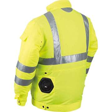 Makita DFJ214ZM 18V LXT® Lithium-Ion Cordless High Visibility Fan Jacket, Jacket Only (M)