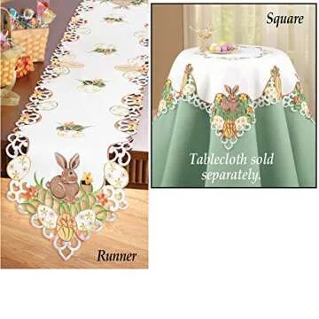 Easter Bunny & Eggs Table Runner for Spring Celebrations