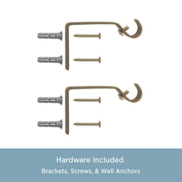 Kenney Davenport 1/2" Petite Café Curtain Rod for Small Windows