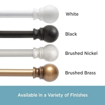 Kenney Davenport 1/2" Petite Café Curtain Rod for Small Windows