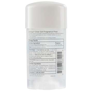 Almay Sensitive skin Clear Gel, Anti-Perspirant & Deodorant, Fragrance Free, 2.25-Ounce Stick (Pack of 2)