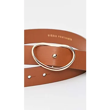 Lizzie Fortunato Women's Wide Georgia Belt in Tan for Elegance