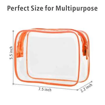 PACKISM TSA Approved Clear Makeup Bag - Travel Ready
