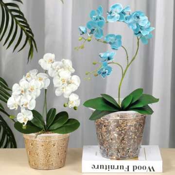 FUIJOL Orchid Pots with Holes for Repotting 8 Pack, 4 5 6 7 Inch Clear Pots for Orchids with Drainage Indoor Outdoor, Plastic Flower Plant Pot Indoor Outdoor, Slotted Orchids Planter (7 Inch)