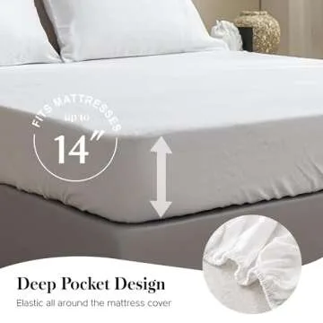 Simple&Opulence 100% Pure Linen Sheet Set Queen Size, Natural French Flax Solid Color 4 Pcs Washed Breathable, Farmhouse Bedding (1 Flat Sheet,1 Fitted Sheet,2 Pillowcases)-Embroidery White